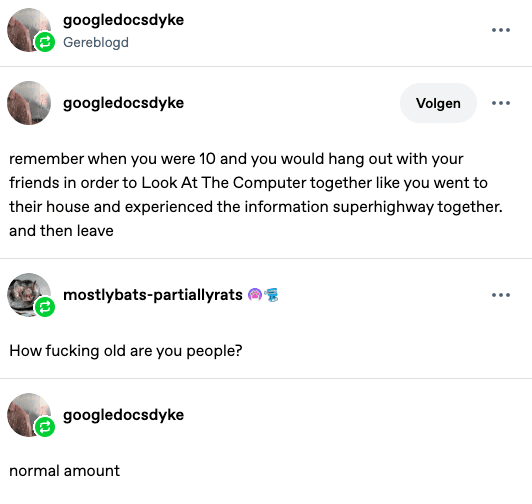 Screenshot of Tumblr post mentioning how fun it used to be 10 years old and look at one computer together