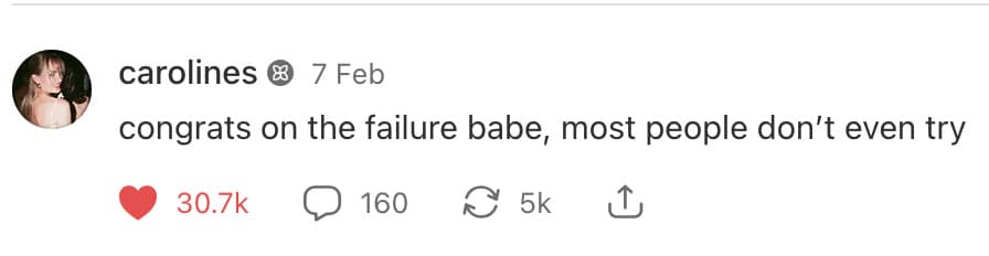 Congrats on Failure