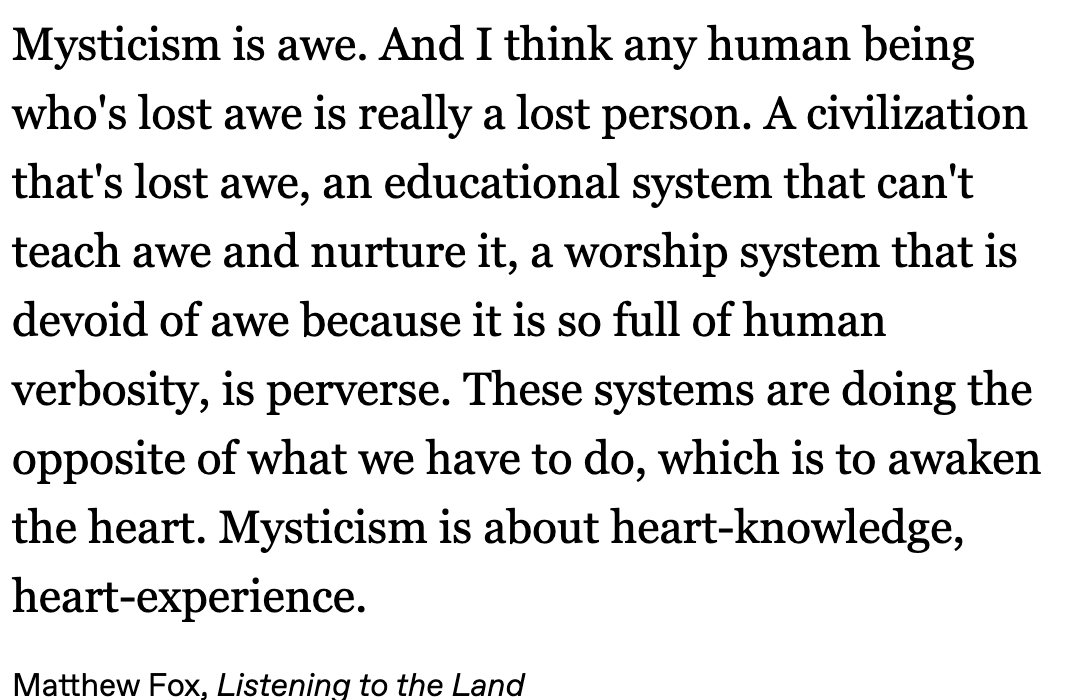 Mysticism is Awe